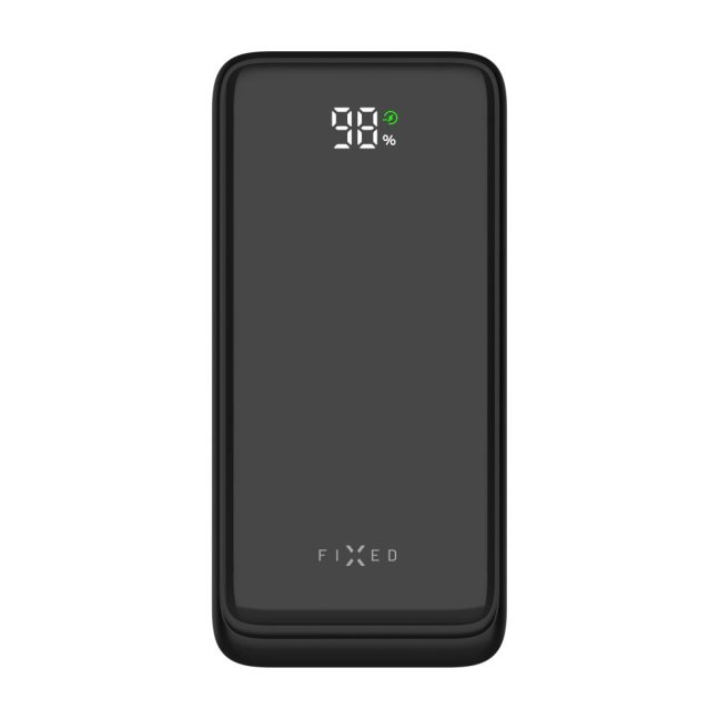 Powerbanka FIXED Zen2 10 s LCD displejem a výstupem PD 20W, 10 000 mAh, černá
