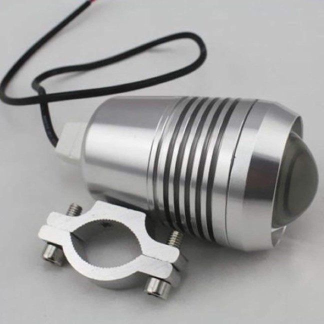 Přídavná LED světla na motorku U2 CREE stříbrná- 2 KUSY + vypínač