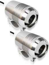 Přídavná LED světla na motorku U2 CREE stříbrná- 2 KUSY + vypínač