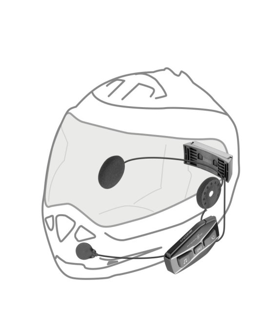 Bluetooth headset pro uzavřené a otevřené přilby Interphone U-COM16, Twin Pack sada 2 kusy