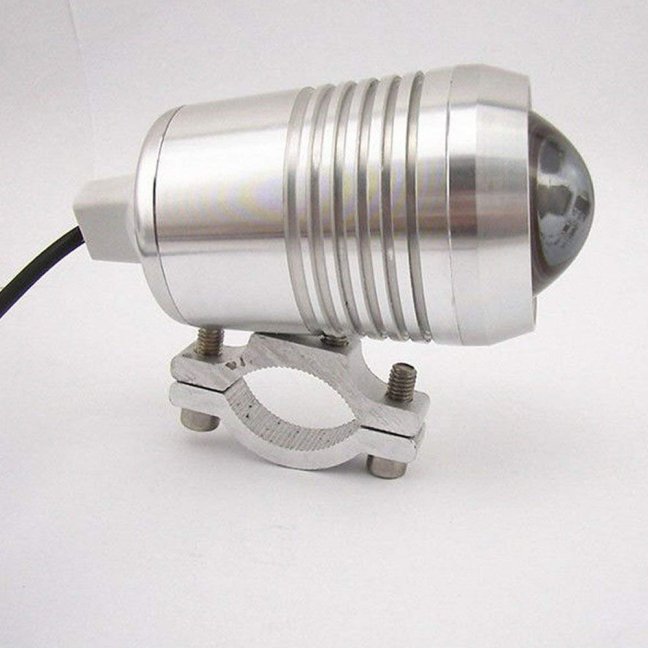 Přídavná LED světla na motorku U2 CREE stříbrná- 2 KUSY + vypínač