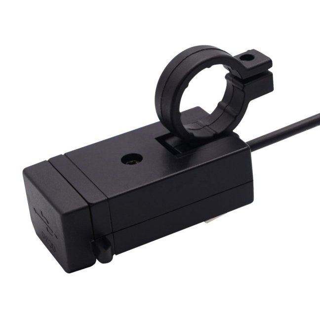 Zásuvka na motorku 12V s vypínačem, 2xUSB a QuickCharge