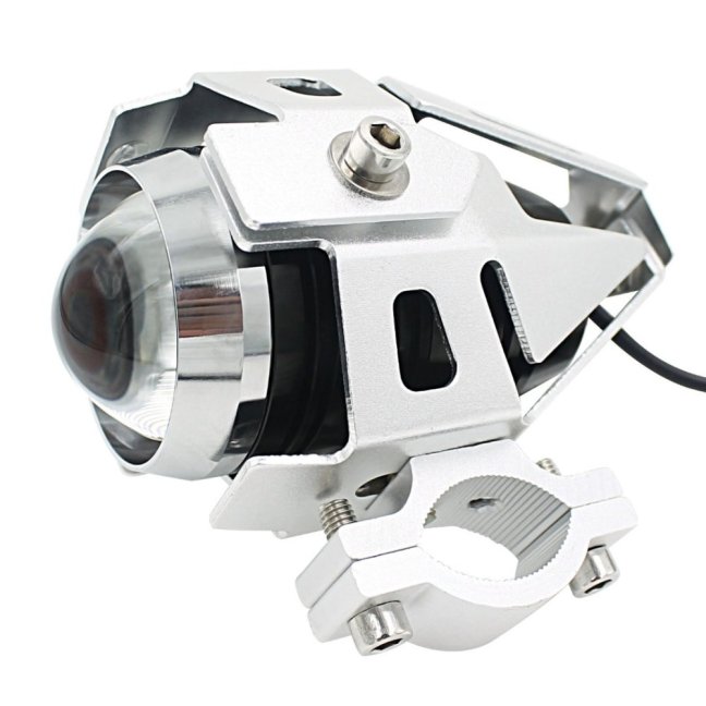 Přídavná LED světla na motorku U5 CREE stříbrná – 2 KUSY + vypínač