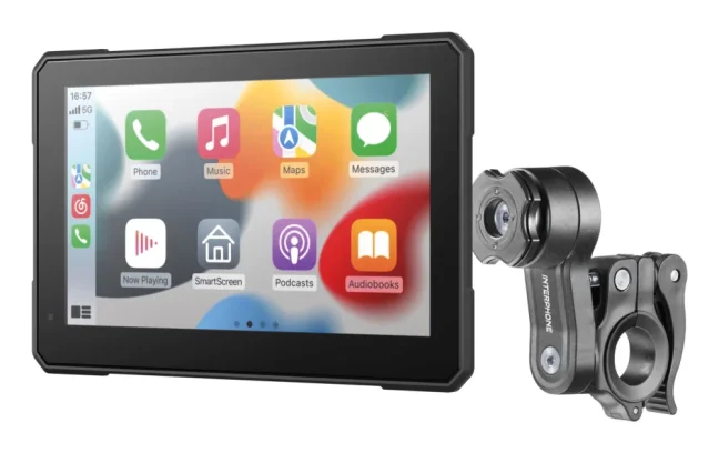 Interphone displej RideSync 70 ESSENTIAL – Zrcadlení na motorku