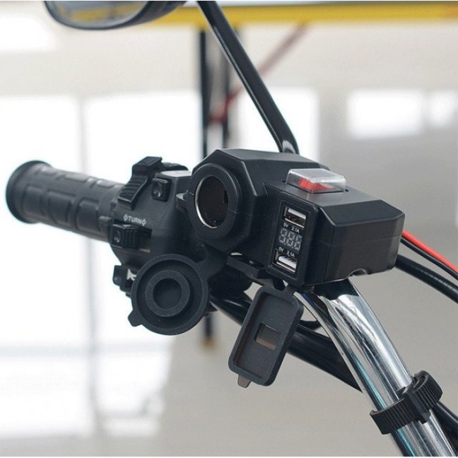 Multifunkční zásuvka // RAPTOR CHARGER 2xUSB 4,2A na motorku a čtyřkolku