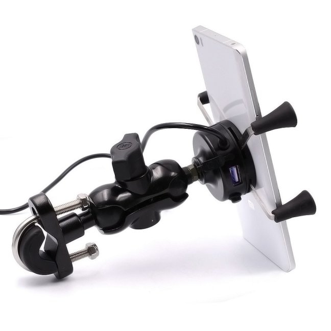 X holder – držák pro mobil na motorku na řidítka s nabíjením