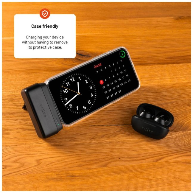 Powerbanka FIXED Zen 5 Plug-in s výstupem PD 20W, 5 000 mAh, černá