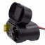 Retro zásuvka na motorku 12V 2x USB Voltmetr, Vypínač, Hodiny