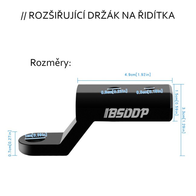 Rozšiřující držák na příslušenství Aluminium