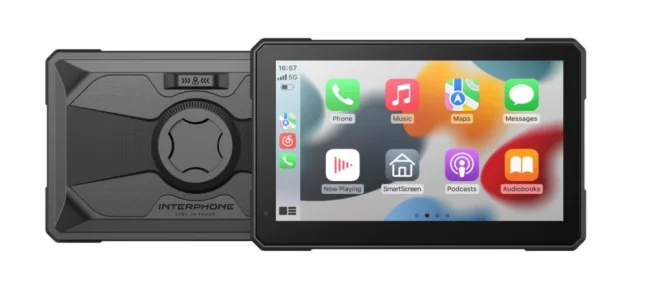 Interphone displej RideSync 70 ESSENTIAL – Zrcadlení na motorku