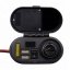 Retro zásuvka na motorku 12V 2x USB Voltmetr, Vypínač, Hodiny
