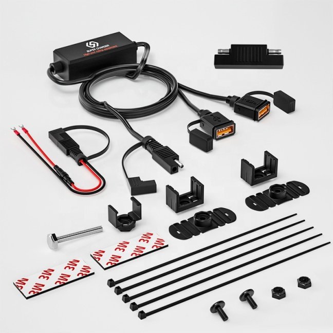 NANO Charger zásuvka na motorku s 2x USB s rychlonabíjením QUICKCHARGE 3.0