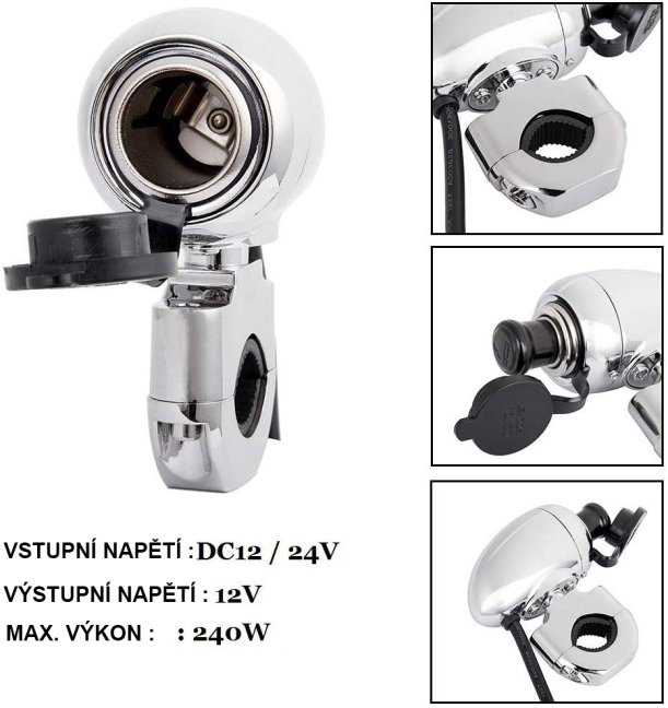 Luxusní Retro zásuvka na motorku 12V