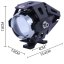 Přídavná LED světla na motorku U5 CREE – 2 KUSY + vypínač