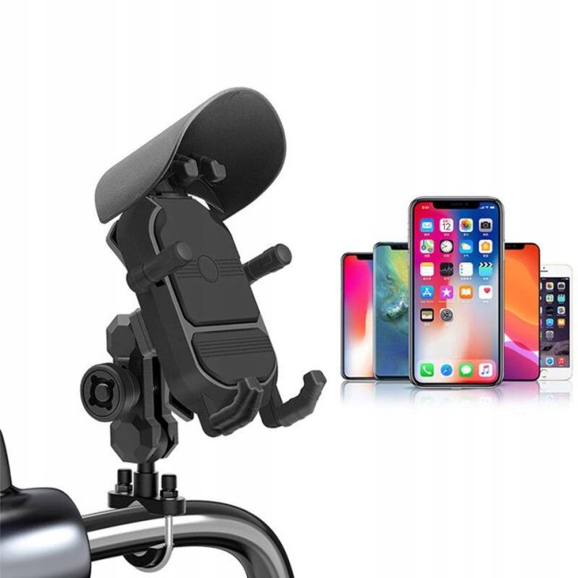 Držák na mobil na motorku s bezdrátovým nabíjením 15W a antiotřesovým adaptérem