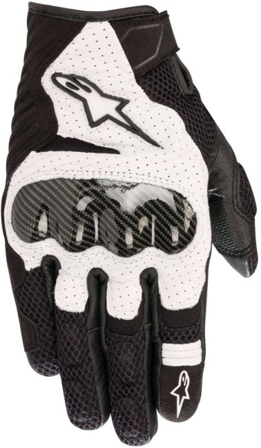 Rukavice na motorku Alpinestars SMX-1 AIR 2 černo bílé - Velikost: XL