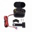 Retro zásuvka na motorku 12V 2x USB Voltmetr, Vypínač, Hodiny