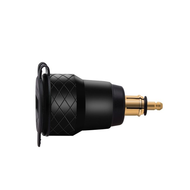 Zásuvka redukce DIN BMW TRIUMPH DUCATI 2x USB 3,4A Voltmetr na motorku