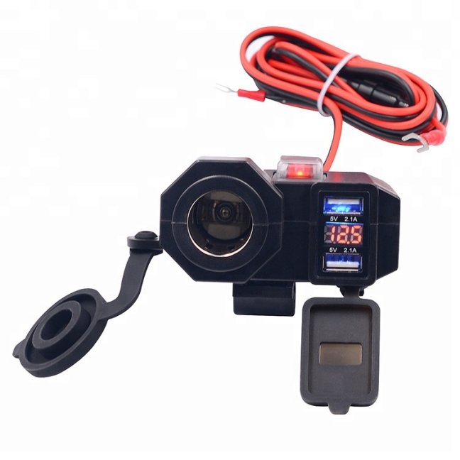 Multifunkční zásuvka // RAPTOR CHARGER 2xUSB 4,2A na motorku a čtyřkolku