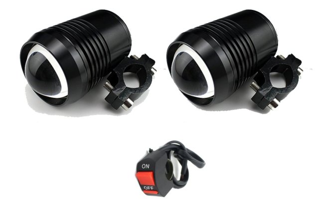 Přídavná LED světla na motorku U2 CREE – 2 KUSY + vypínač