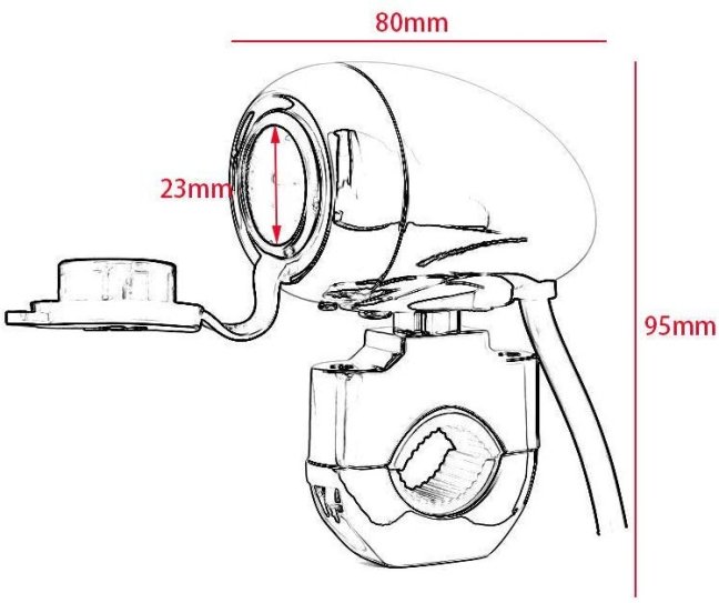 Luxusní Retro zásuvka na motorku 12V