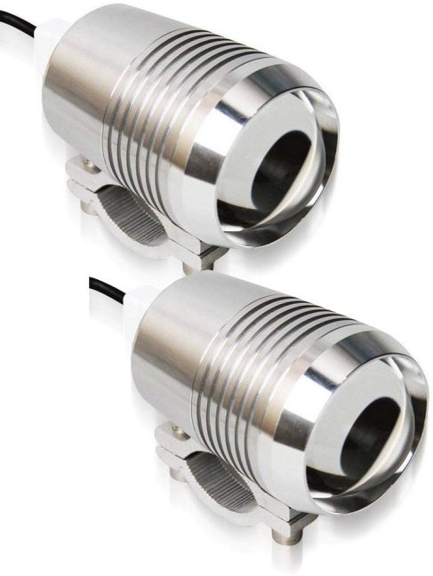 Přídavná LED světla na motorku U2 CREE stříbrná- 2 KUSY + vypínač