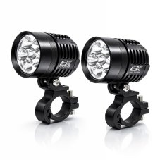 Přídavná LED světla na motorku X6 sada - 2kusy + vypínač + kabeláž