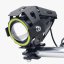 Přídavné LED světlo na motorku U7 CREE + vypínač - REŽIMY: Dálkové + potkávací + stroboskop + kroužky Angel eyes