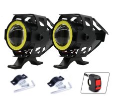 Přídavná LED světla na motorku Mini U7 s chipem CREE LED - 2 KUSY + vypínač