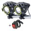 Přídavná LED světla na motorku U7 CREE - 2 KUSY + vypínač - REŽIMY: Dálkové + potkávací + stroboskop + kroužky Angel eyes
