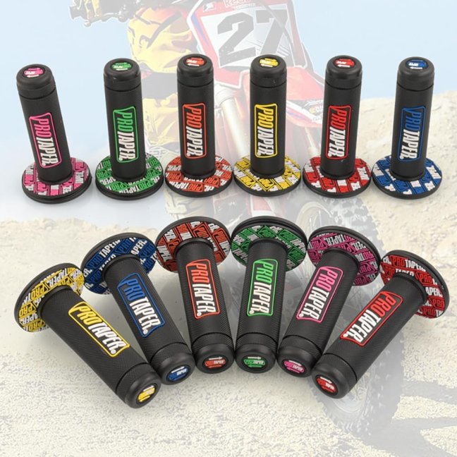 Gumové gripy Protaper pro motokros, enduro nebo silnici černo červené