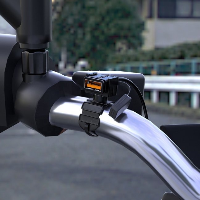 NANO Charger zásuvka na motorku s 2x USB s rychlonabíjením QUICKCHARGE 3.0